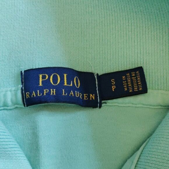 Polo Ralph Lauren Shirt Small Mint Green Preppy Shirt Sleeve Spring Cotton Petit - Picture 4 of 7